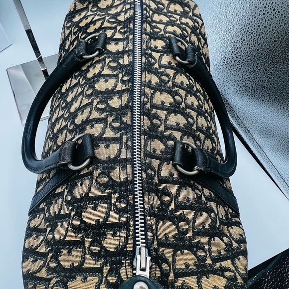 Dior Boston Trotter Bag - Navy/Tan - Picture 7 of 16